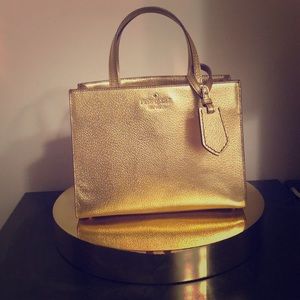 Gold Kate Spade purse